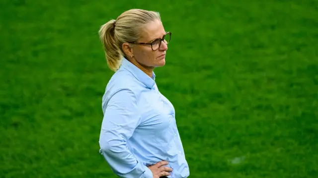 England Head Coach Sarina Wiegman looks on during the UEFA Women's EURO 2025 Final match between England and Spain at St. Jakob-Park