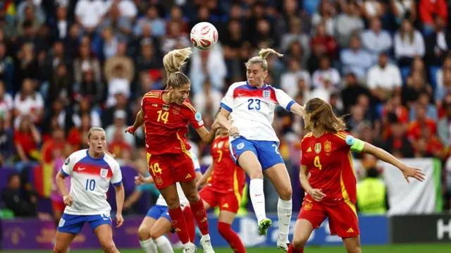 Alessia Russo of England scores her team's first goal
