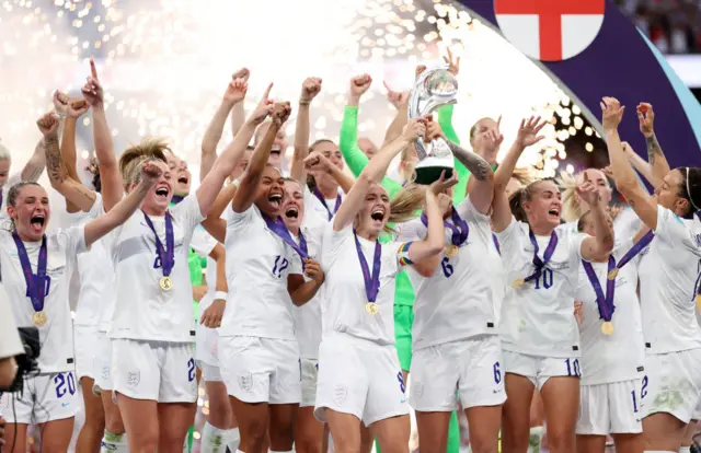 England lift Euro 2022 trophy