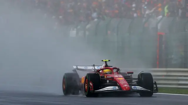 Lewis Hamilton's Ferrari during the Belgian GP.