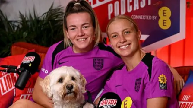 Reggie, Lauren Hemp and Aggie Beaver Jones