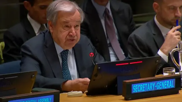 Guterres speaks at the conference