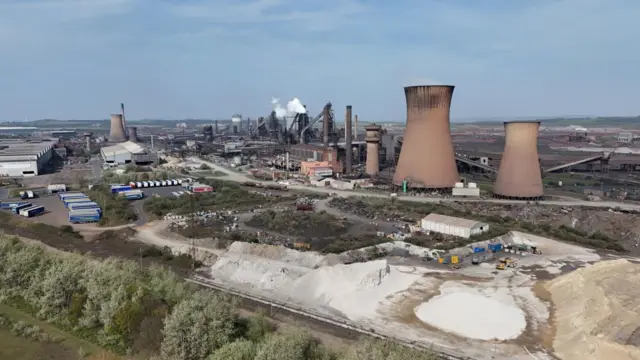 a steel works plant
