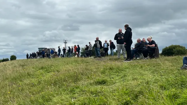 People gather at Prestwick