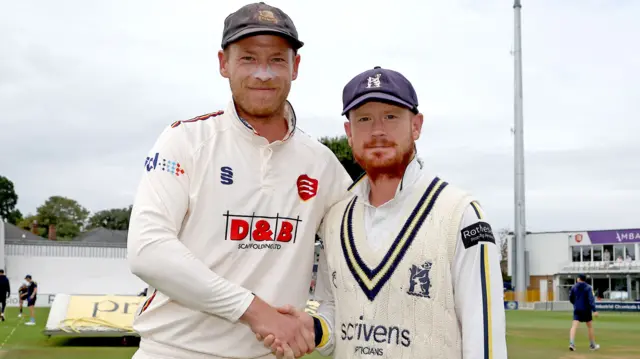 Tom Westley and Alex Davies shake hands