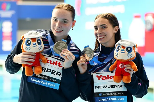 Team GB Silver medalists Yasmin Harper and Scarlett Mew Jensen