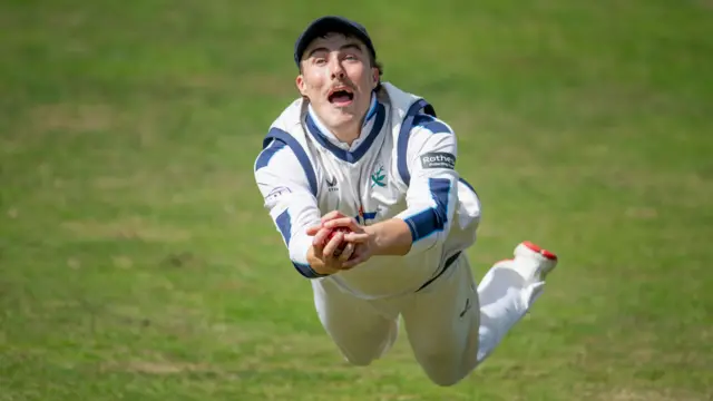 James Wharton takes a catch