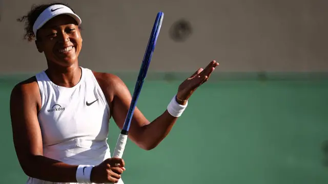 Naomi Osaka smiles