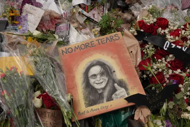 A card reading "No more tears"
