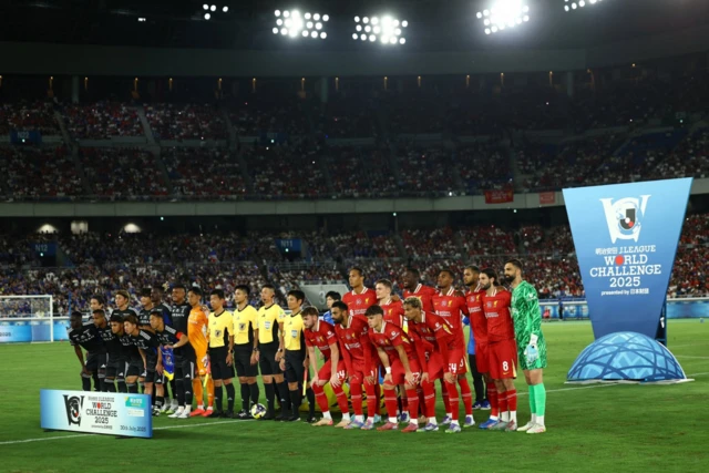 Liverpool team in Japan