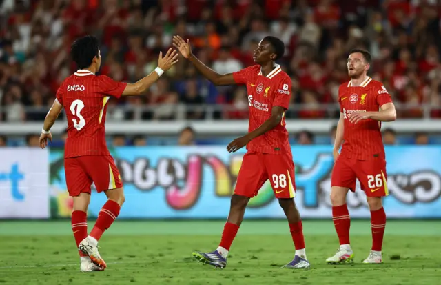Liverpool celebrate a goal