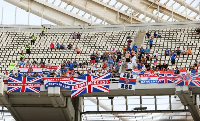 Rangers fans have been inside the stadium for a while