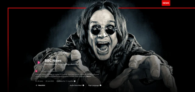 iPlayer page for Remembering a Rock God