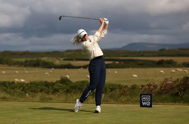 Charley Hull tees off