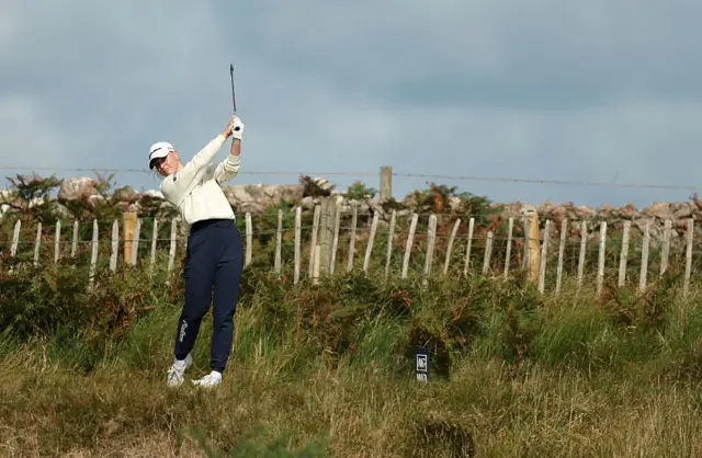 Charley Hull chips out the rough