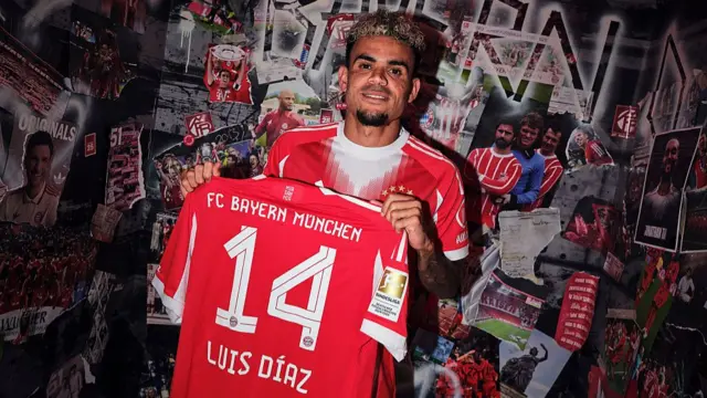 Luis Diaz signs for Bayern Munich