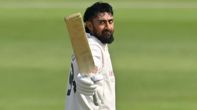 Haseeb Hameed celebrates century