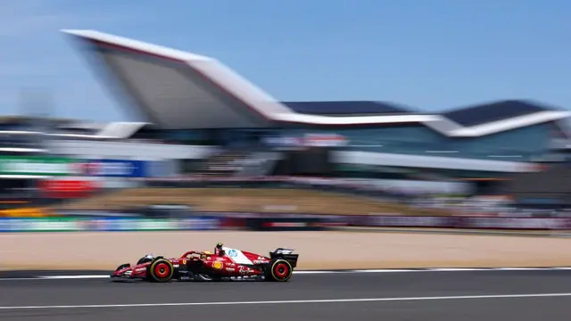 Lewis Hamilton at Silverstone during practice