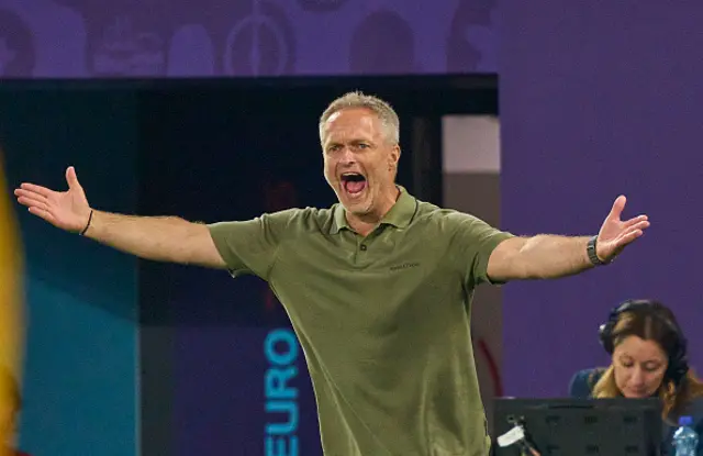 Christian Wück head coach of Team Germany reacts