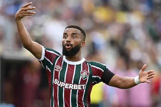 Samuel Xavier in action for Fluminense