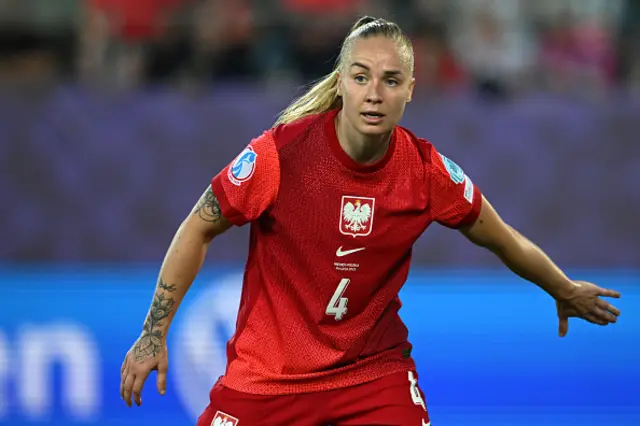 Paulina Dudek of Poland reacts