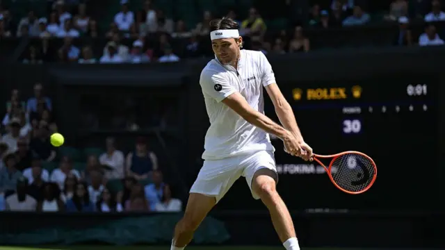 Taylor Fritz in action