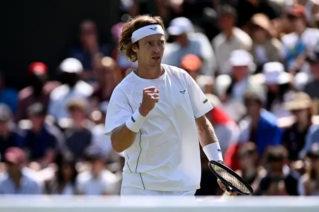 andrey rublev pumps his fist