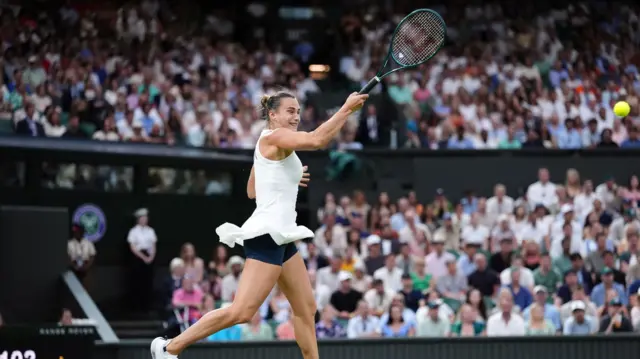 Aryna Sabalenka in action