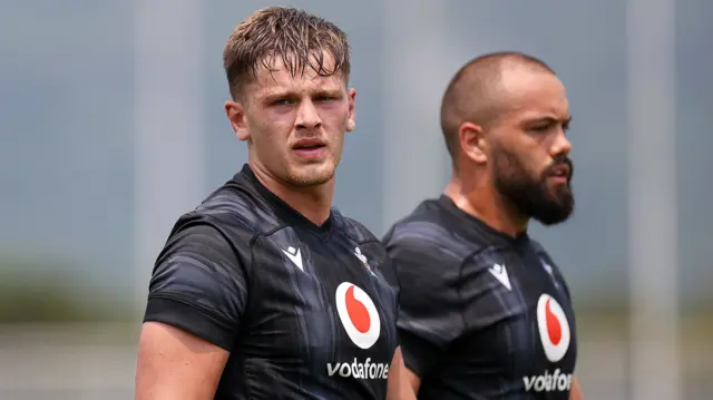 Alex Mann and Josh Macleod in Wales training