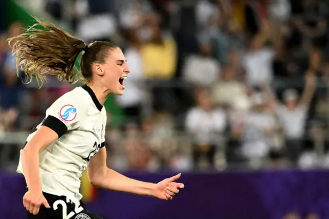 Jule Brand celebrates
