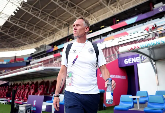 Andree Jeglertz, Head Coach of Denmark, walks out