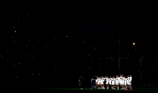 Georgia's players in the anthems