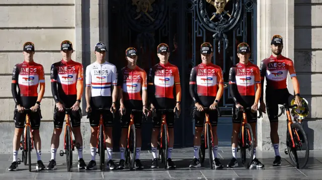 Ineos Grenadiers team for the 2025 Tour de France