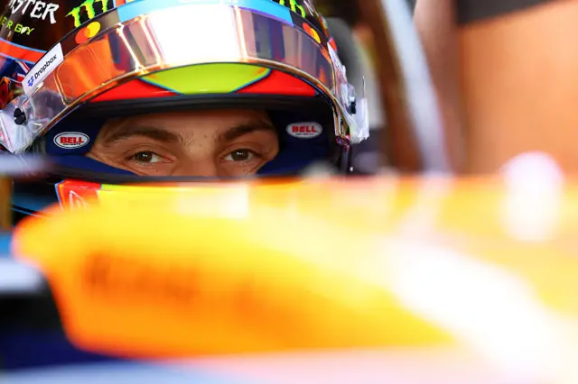 Oscar Piastri after qualifying in P2 at the British Grand Prix, Silverstone