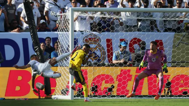 Kylian Mbappe scores for Real Madrid