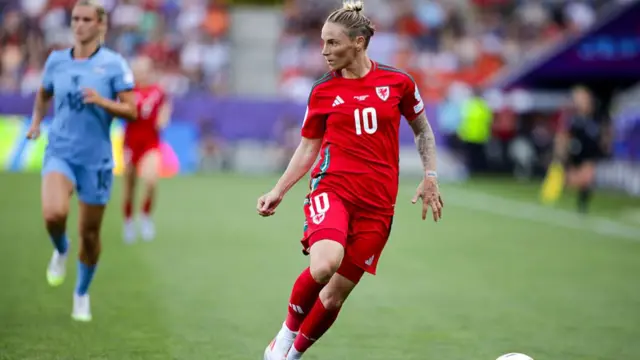 Jessica Fishlock of Wales during the UEFA Women's EURO 2025 Group D match between Wales and Netherlands at Luzern Arena