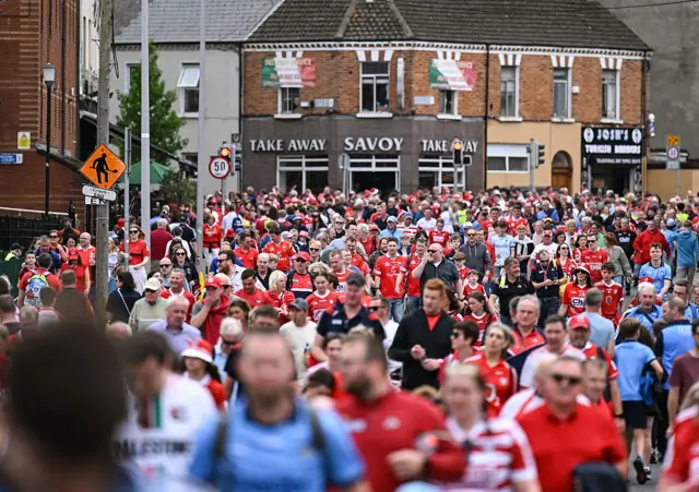 Fans outside Croke Park