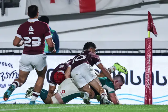 Nick TImoney scores his try