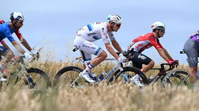 Tim Merlier during stage one of the 2025 Tour de France