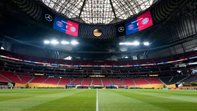 General view inside the stadium prior to the FIFA Club World Cup 2025 quarter final match between Paris Saint-Germain and FC Bayern München