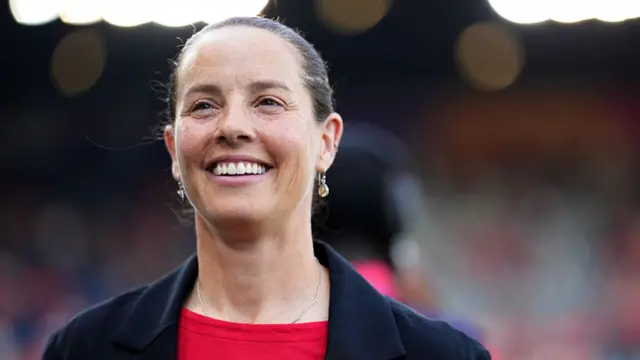 Rhian Wilkinson, Head Coach of Wales, looks on prior to the UEFA Women's EURO 2025 Group D match between Wales and Netherlands at Luzern Arena