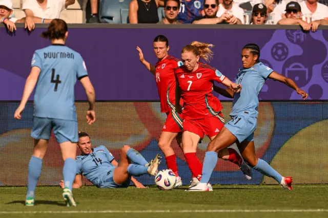 Ceri Holland in possession