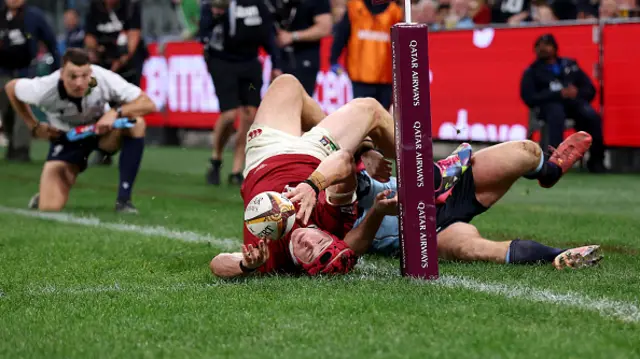 Josh van der Flier of the British & Irish Lions is tackled