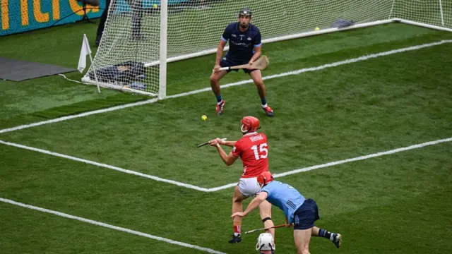 Brian Hayes scores his goal