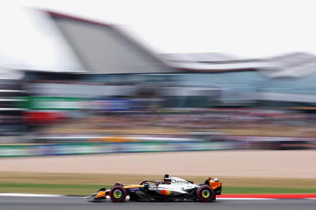 Oscar Piastri in the qualifying session of the British Grand Prix at Silverstone