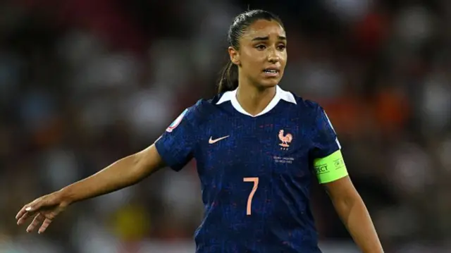Sakina Karchaoui of France looks on during the UEFA Women's EURO 2025 Group D match between France and England at Stadion Letzigrund