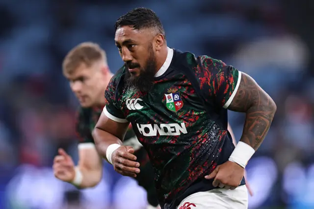 Bundee Aki looks on