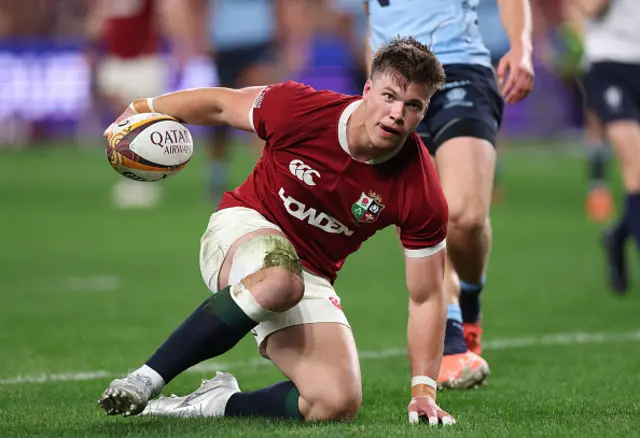 Huw Jones of the British & Irish Lions celebrates
