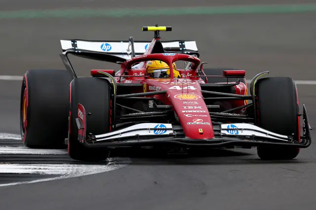 Lewis Hamilton in the qualifying session of the British Grand Prix at Silverstone