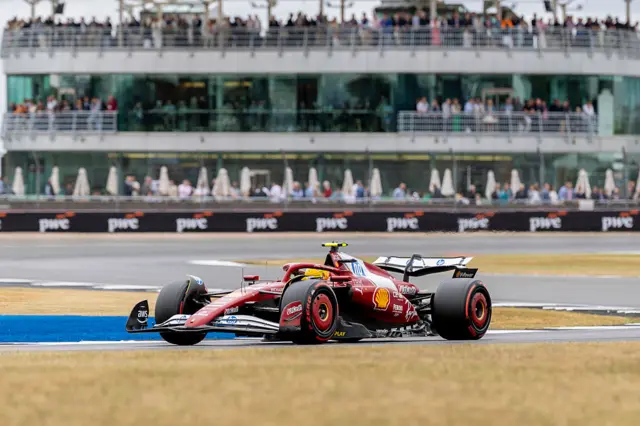 Lewis Hamilton of Ferrari in the qualifying session of the British Grand Prix at Silverstone